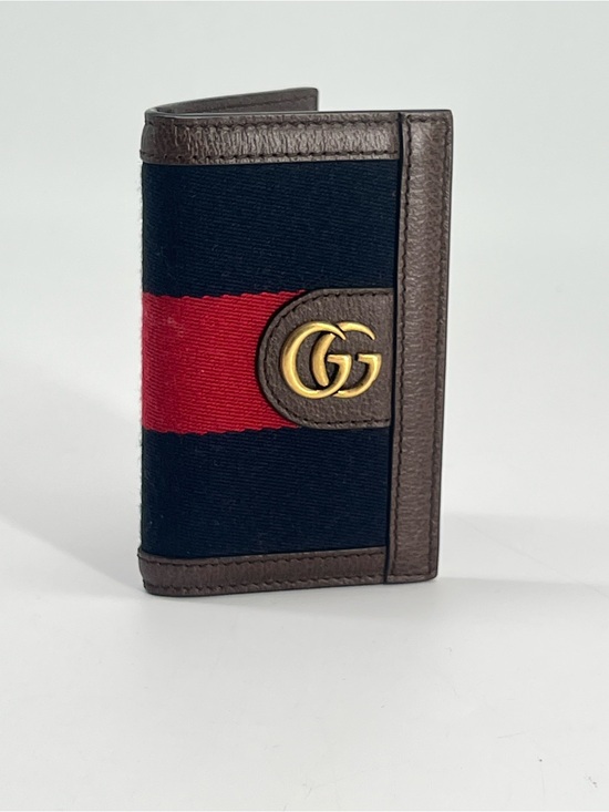 Gucci Handbags - Gucci Ophidia  Card Case Wallet Blue/Red Calfskin